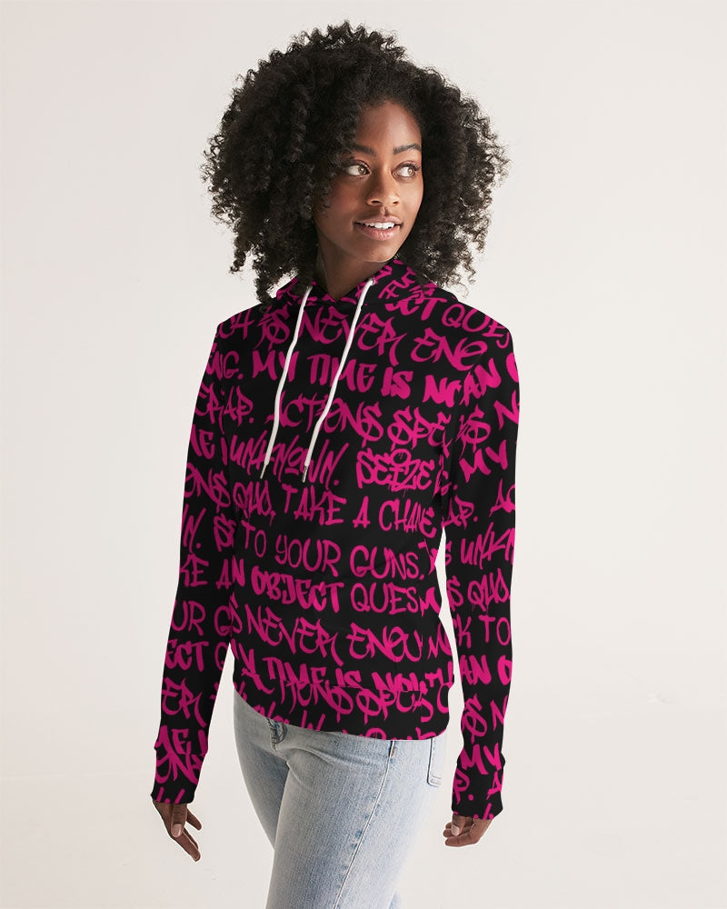 Empowering Pink Graffiti Women's Hoodie - Punk Majesty Streetwear