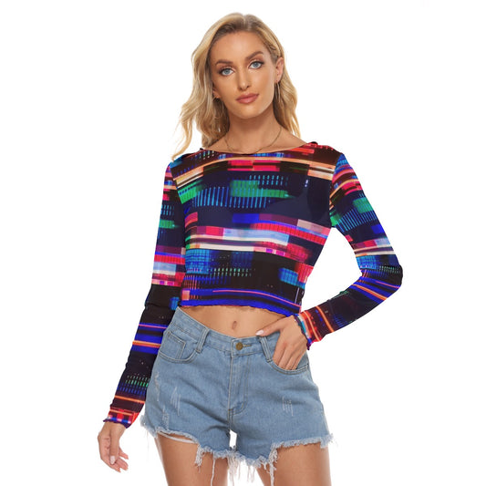 Electro 2K Mesh Crop Top - Punk Majesty Streetwear