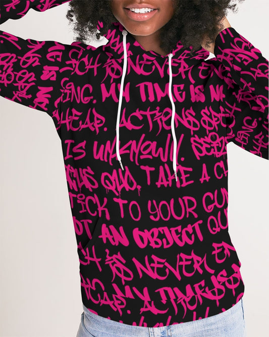 Empowering Pink Graffiti Women's Hoodie - Punk Majesty Streetwear