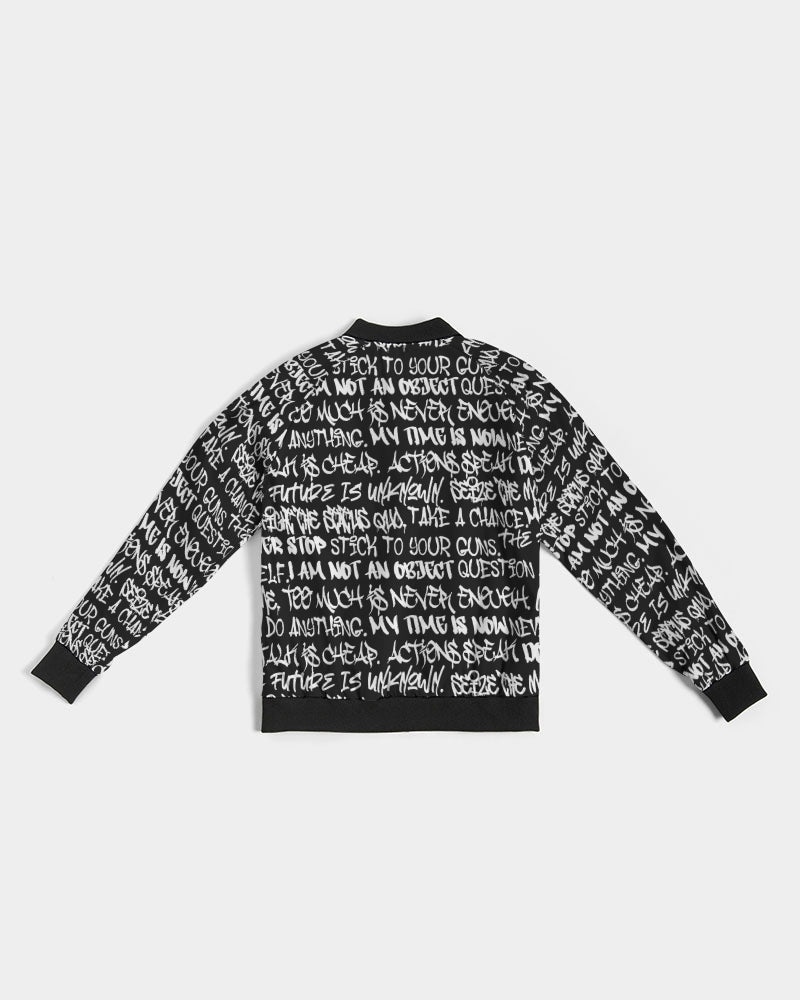 Empowering Graffiti Women's Bomber Jacket - Punk Majesty Streetwear