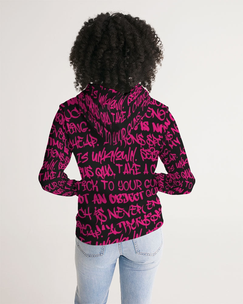 Empowering Pink Graffiti Women's Hoodie - Punk Majesty Streetwear