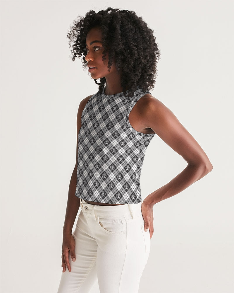 Punk Majesty Tartan Women's Cropped Tank - Punk Majesty Streetwear
