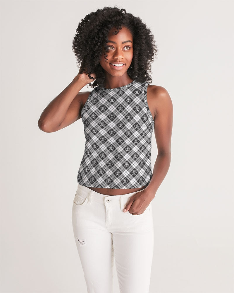 Punk Majesty Tartan Women's Cropped Tank - Punk Majesty Streetwear