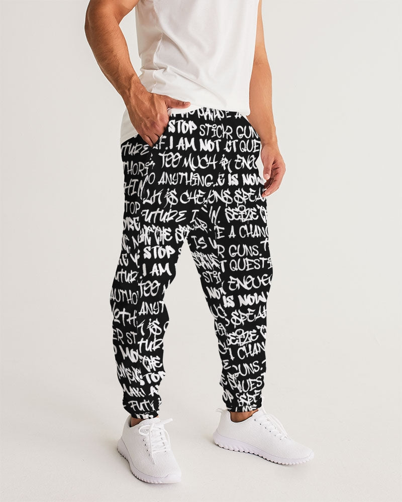 Empowering Graffiti Men's Track Pants - Punk Majesty Streetwear