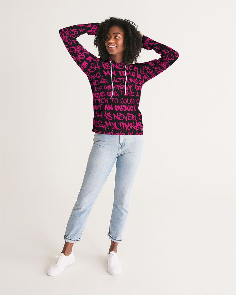 Empowering Pink Graffiti Women's Hoodie - Punk Majesty Streetwear