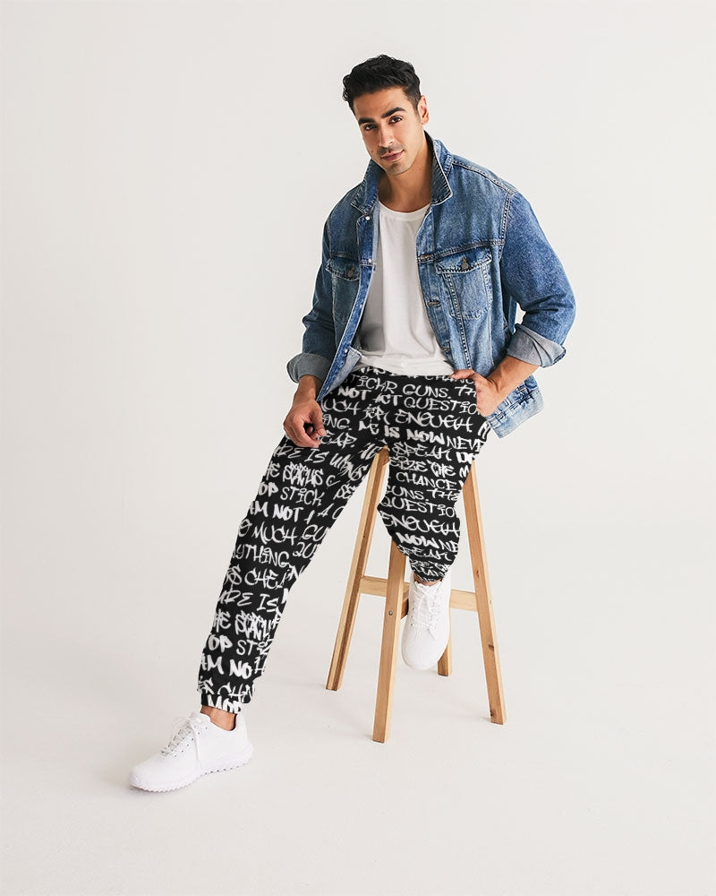 Empowering Graffiti Men's Track Pants - Punk Majesty Streetwear