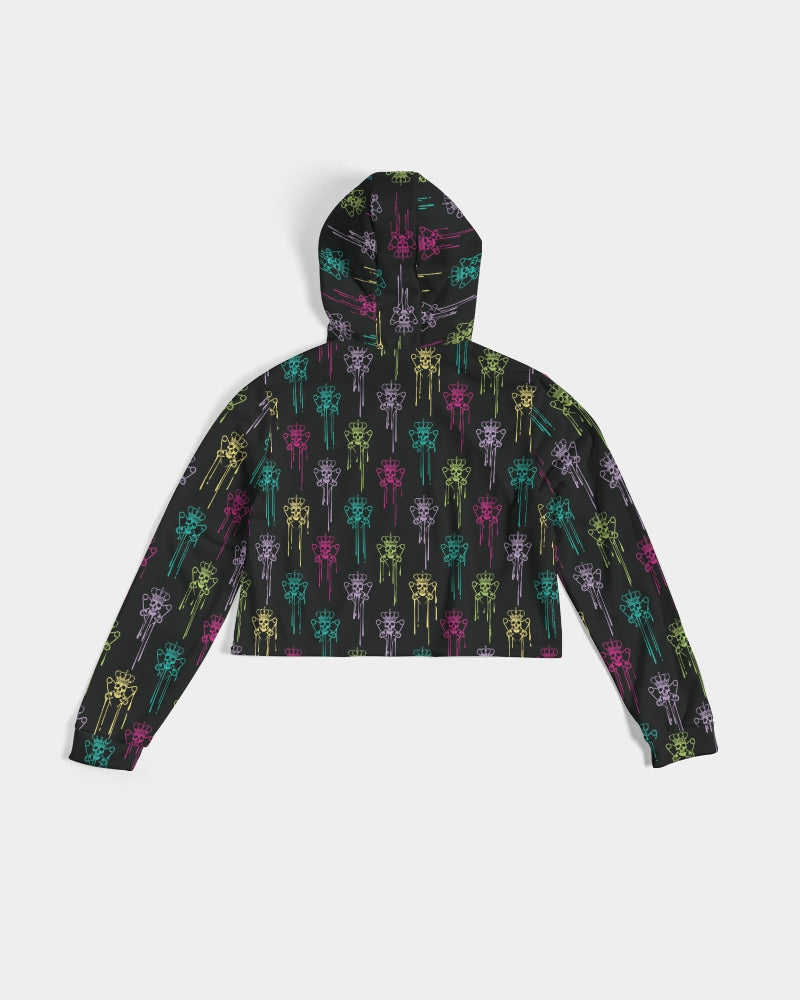 Punk Majesty Logo Drip Women's Cropped Hoodie - Punk Majesty Streetwear