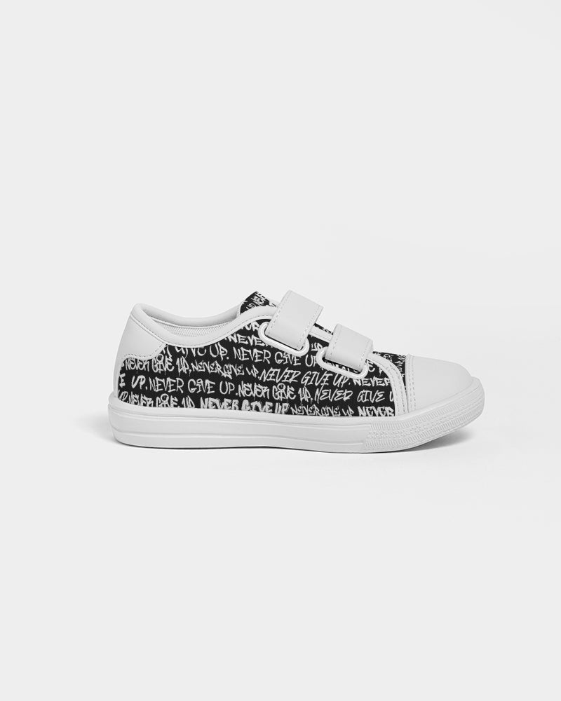 NEVER GIVE UP Empowering Graffiti Kids Velcro Sneaker - Punk Majesty Streetwear