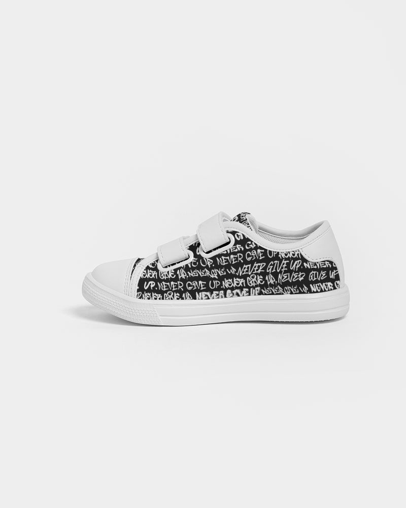 NEVER GIVE UP Empowering Graffiti Kids Velcro Sneaker - Punk Majesty Streetwear