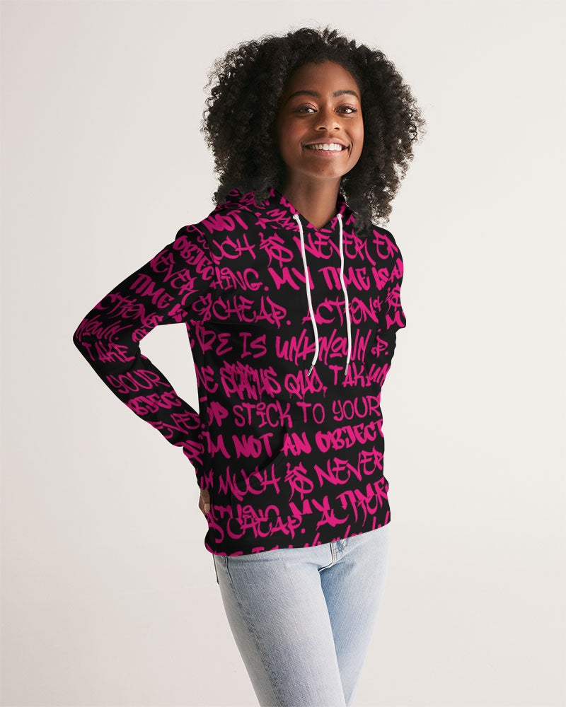 Empowering Pink Graffiti Women's Hoodie - Punk Majesty Streetwear