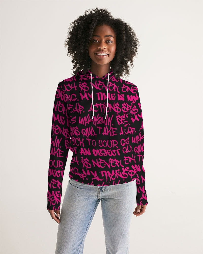 Empowering Pink Graffiti Women's Hoodie - Punk Majesty Streetwear