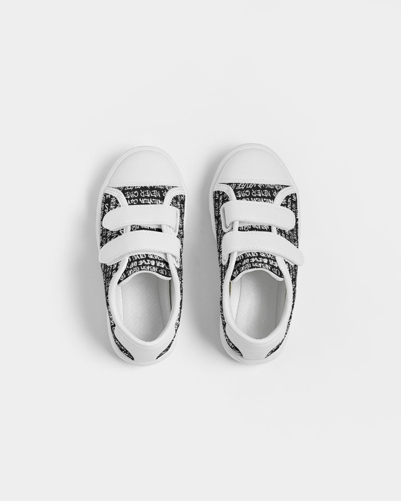 NEVER GIVE UP Empowering Graffiti Kids Velcro Sneaker - Punk Majesty Streetwear