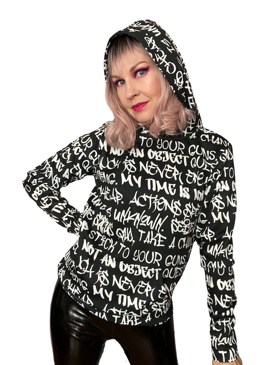 Empowering Graffiti Women's Hoodie - Punk Majesty Streetwear