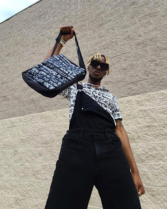 Empowering Graffiti Messenger Pouch Bag - Punk Majesty Streetwear
