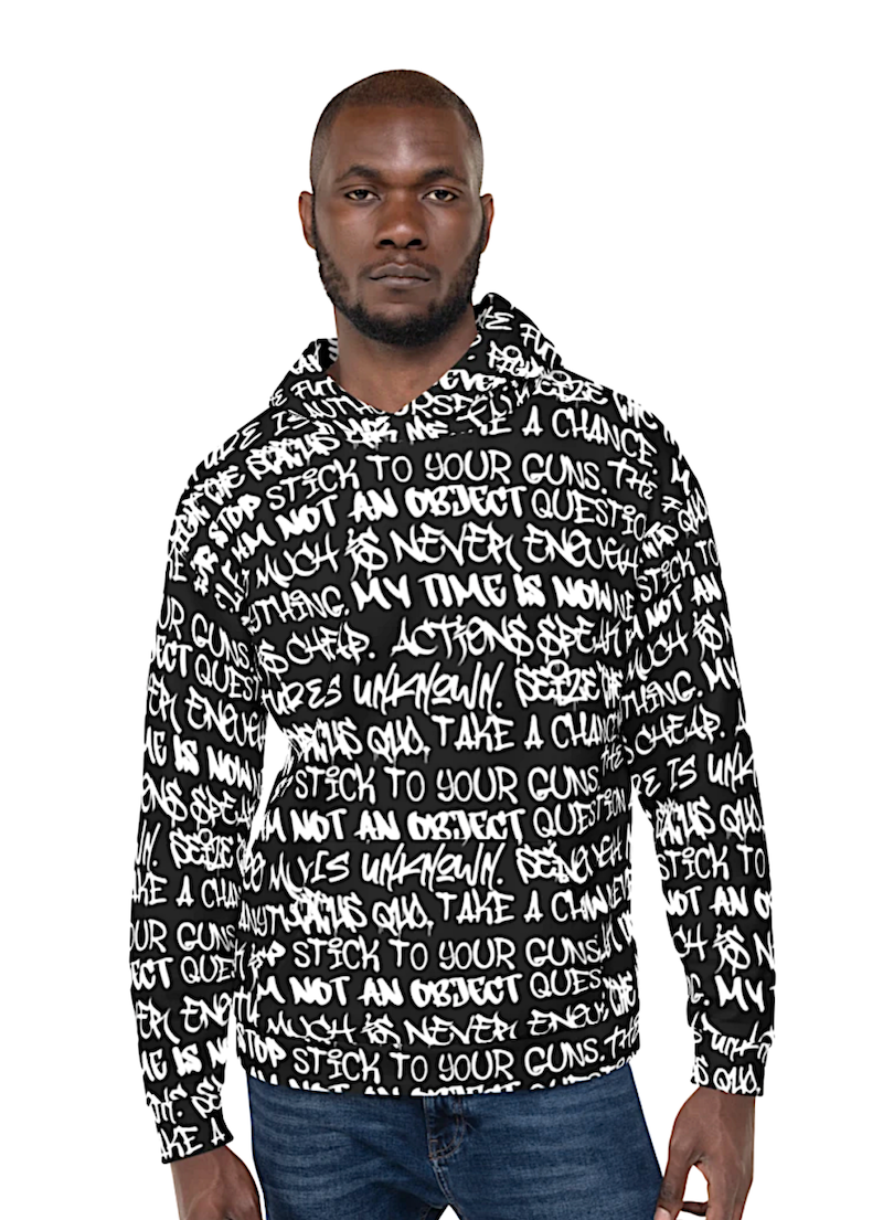 Punk Majesty Empowering Graffiti Unisex Hoodie - Punk Majesty Streetwear