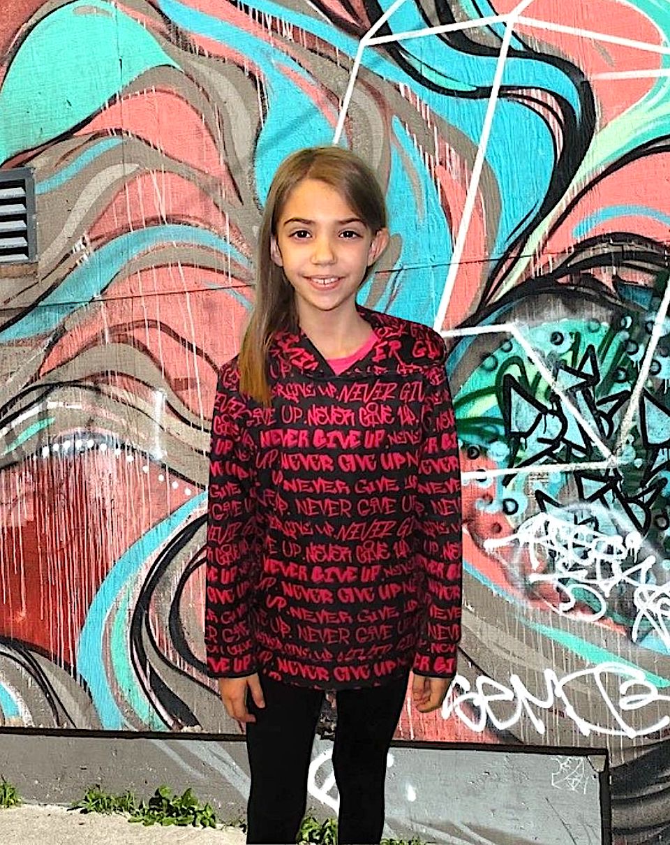 Punk Majesty NEVER GIVE UP Empowering Graffiti Kids Hoodie - Punk Majesty Streetwear