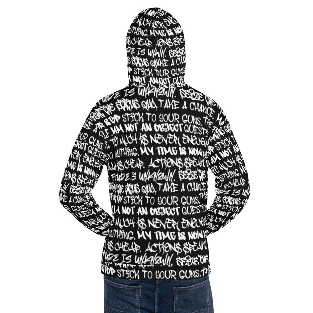 Punk Majesty Empowering Graffiti Unisex Hoodie - Punk Majesty Streetwear