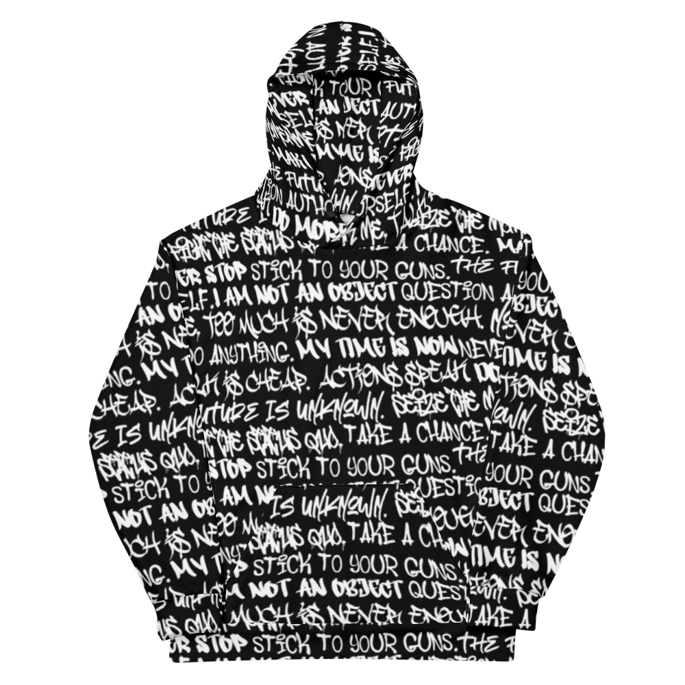 Punk Majesty Empowering Graffiti Unisex Hoodie - Punk Majesty Streetwear