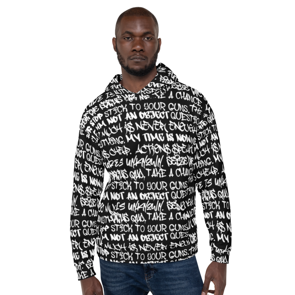 Punk Majesty Empowering Graffiti Unisex Hoodie - Punk Majesty Streetwear