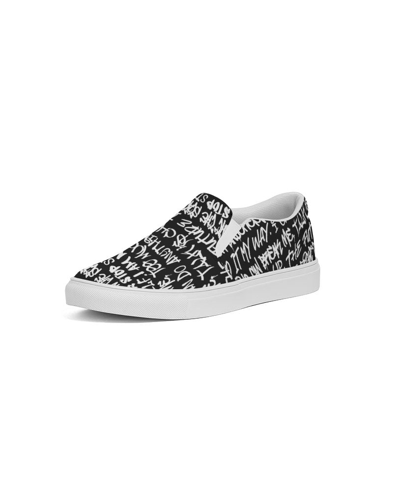 Empowering Graffiti Women's Slip-On Canvas Shoe - Punk Majesty Streetwear