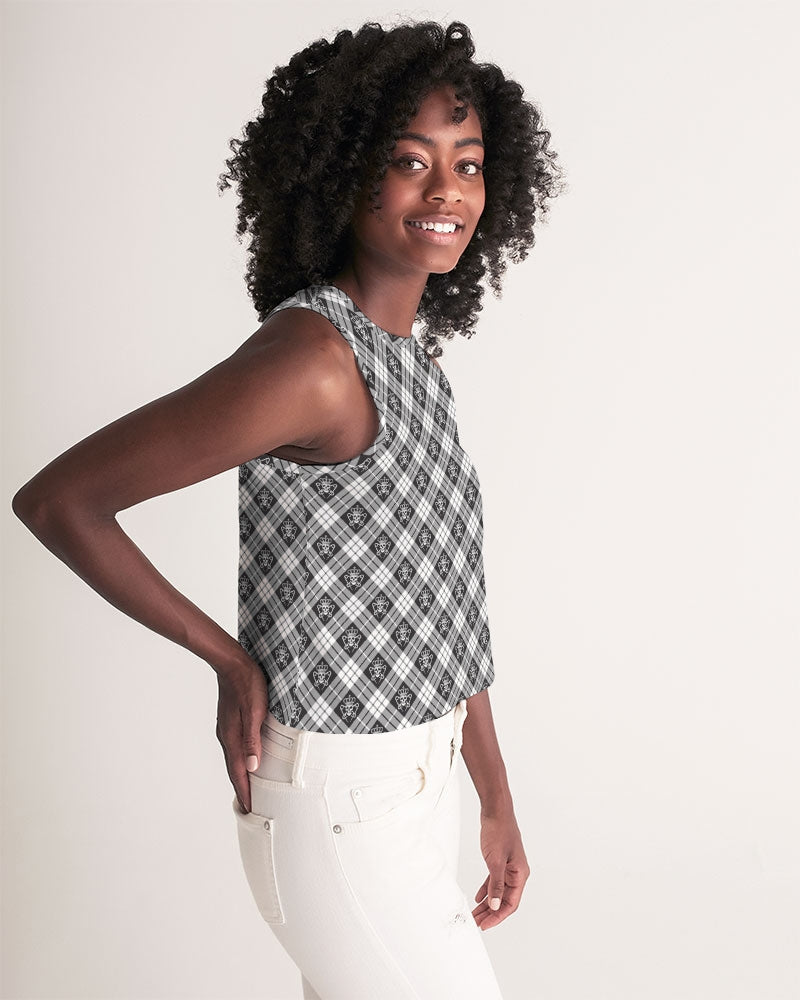 Punk Majesty Tartan Women's Cropped Tank - Punk Majesty Streetwear