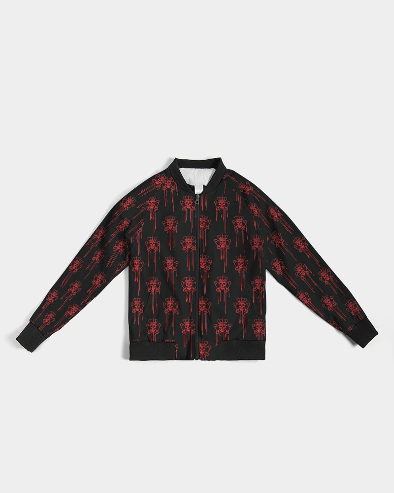 Punk Majesty Red Logo Drip Women's Bomber Jacket - Punk Majesty Streetwear