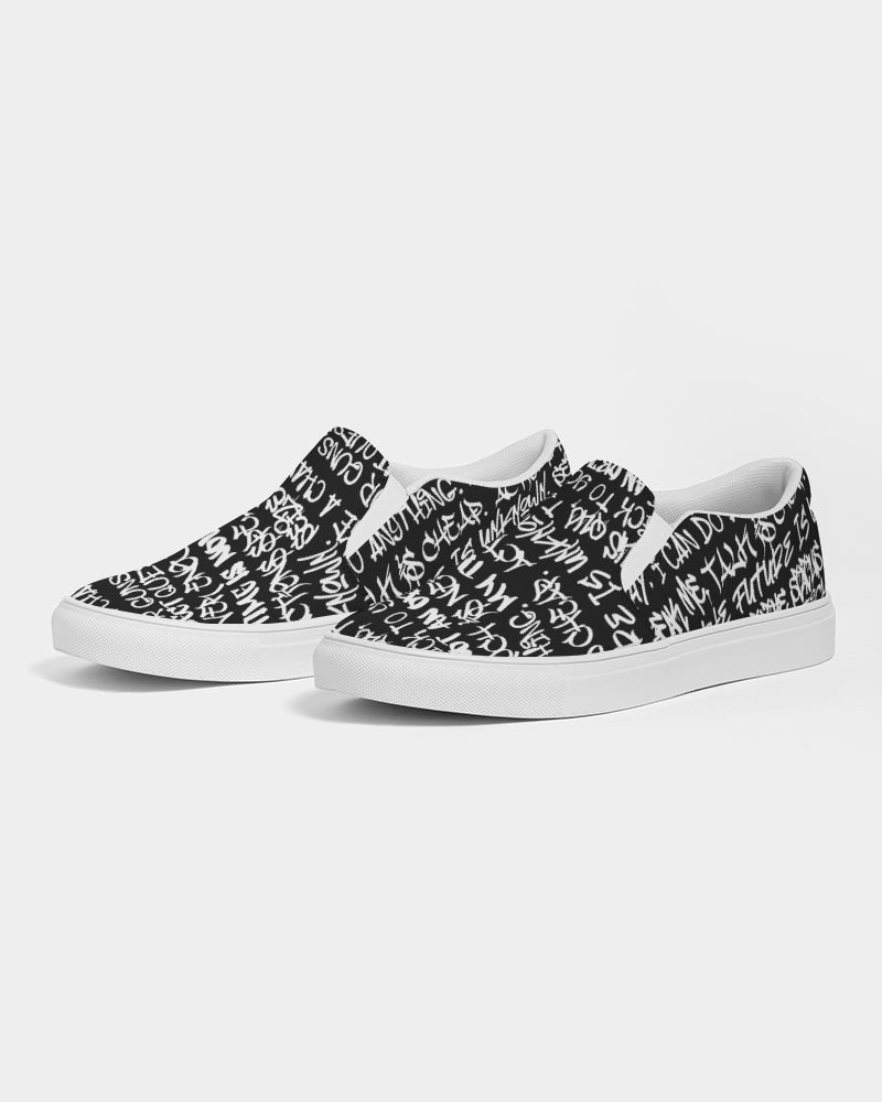 Empowering Graffiti Men's Slip-On Canvas Shoe - Punk Majesty Streetwear