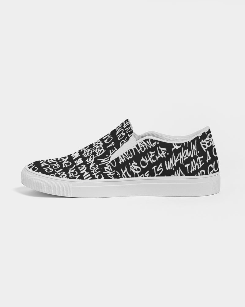 Empowering Graffiti Men's Slip-On Canvas Shoe - Punk Majesty Streetwear