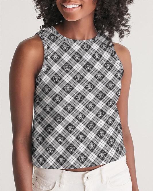 Punk Majesty Tartan Women's Cropped Tank - Punk Majesty Streetwear