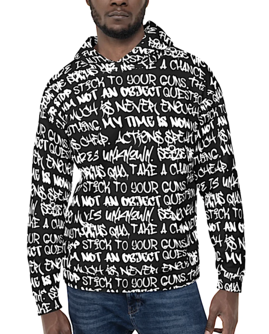 Punk Majesty Empowering Graffiti Unisex Hoodie - Punk Majesty Streetwear
