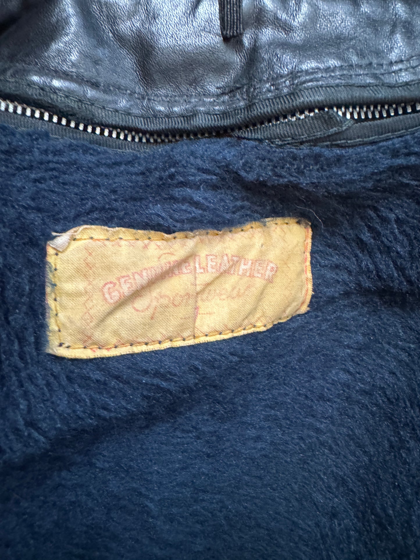 Men's 1970's Leather Blazer Jacket, Large