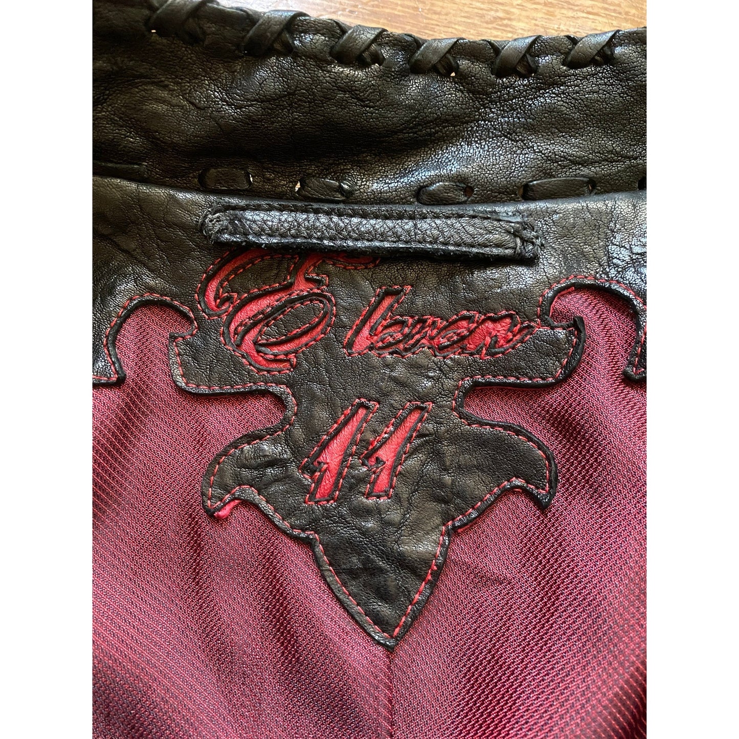 Eleven 11 Leather Jacket with Stingray & Studded Skull Back