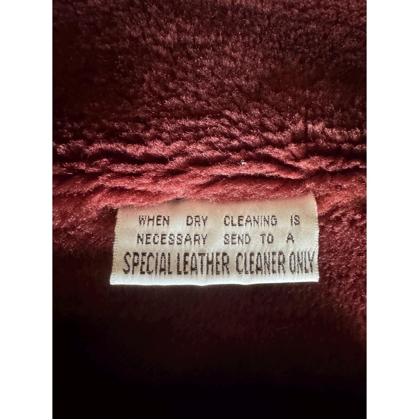 Men's Brownish Burgundy Vintage Leather Jacket, Large, 42