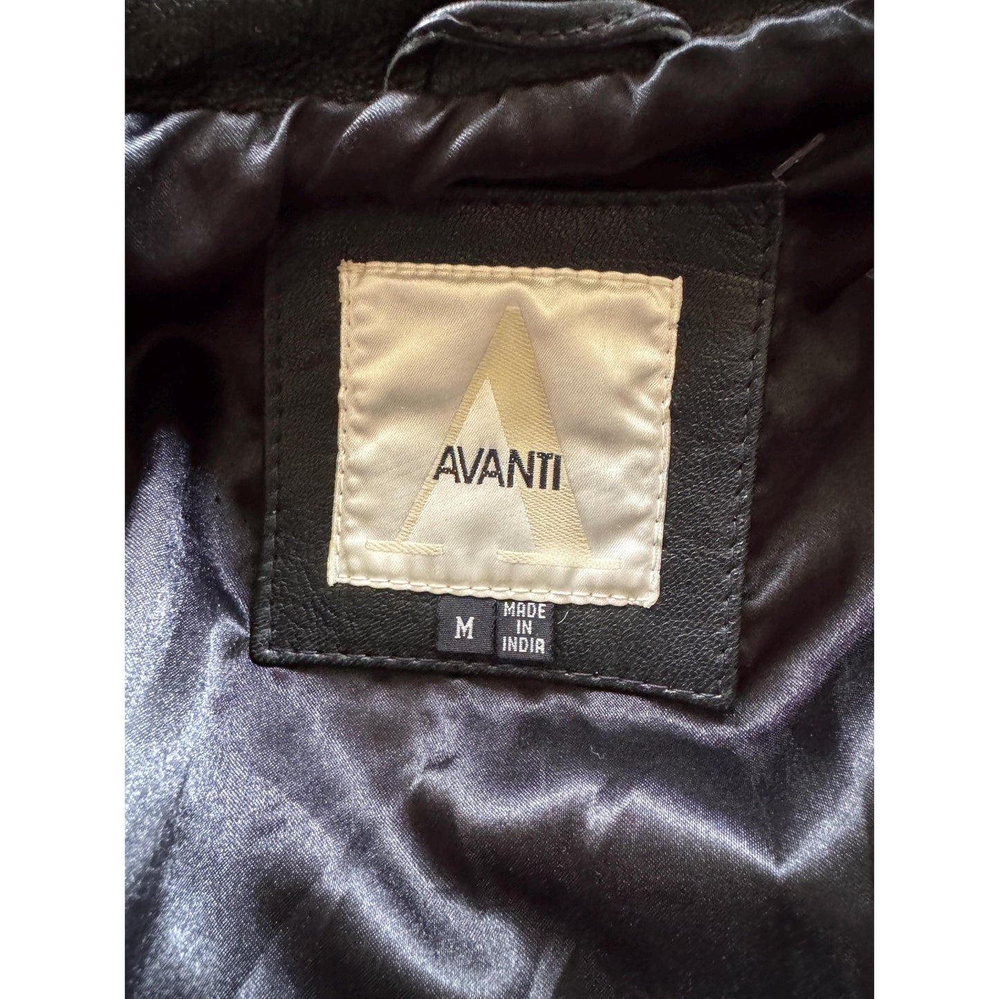 Black Leather Women's Jacket, Size M