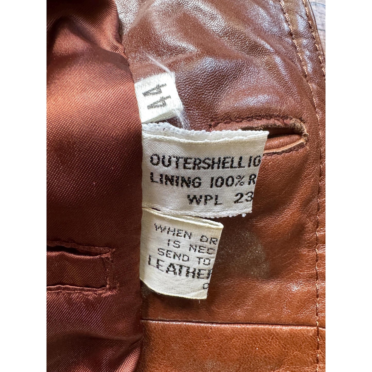 Men's Brown Vintage Leather Jacket, X-Large, 44