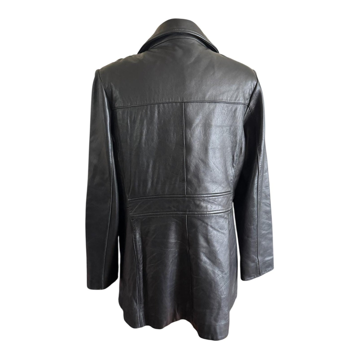 Women's Leather Trench Coat, Large