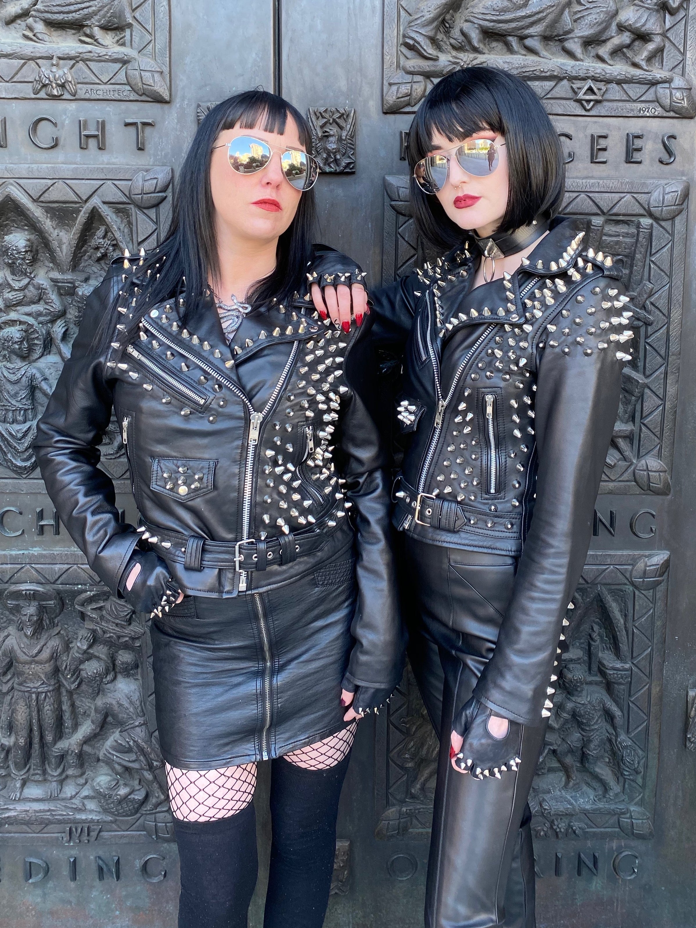 studded leather jackets women fashion punk