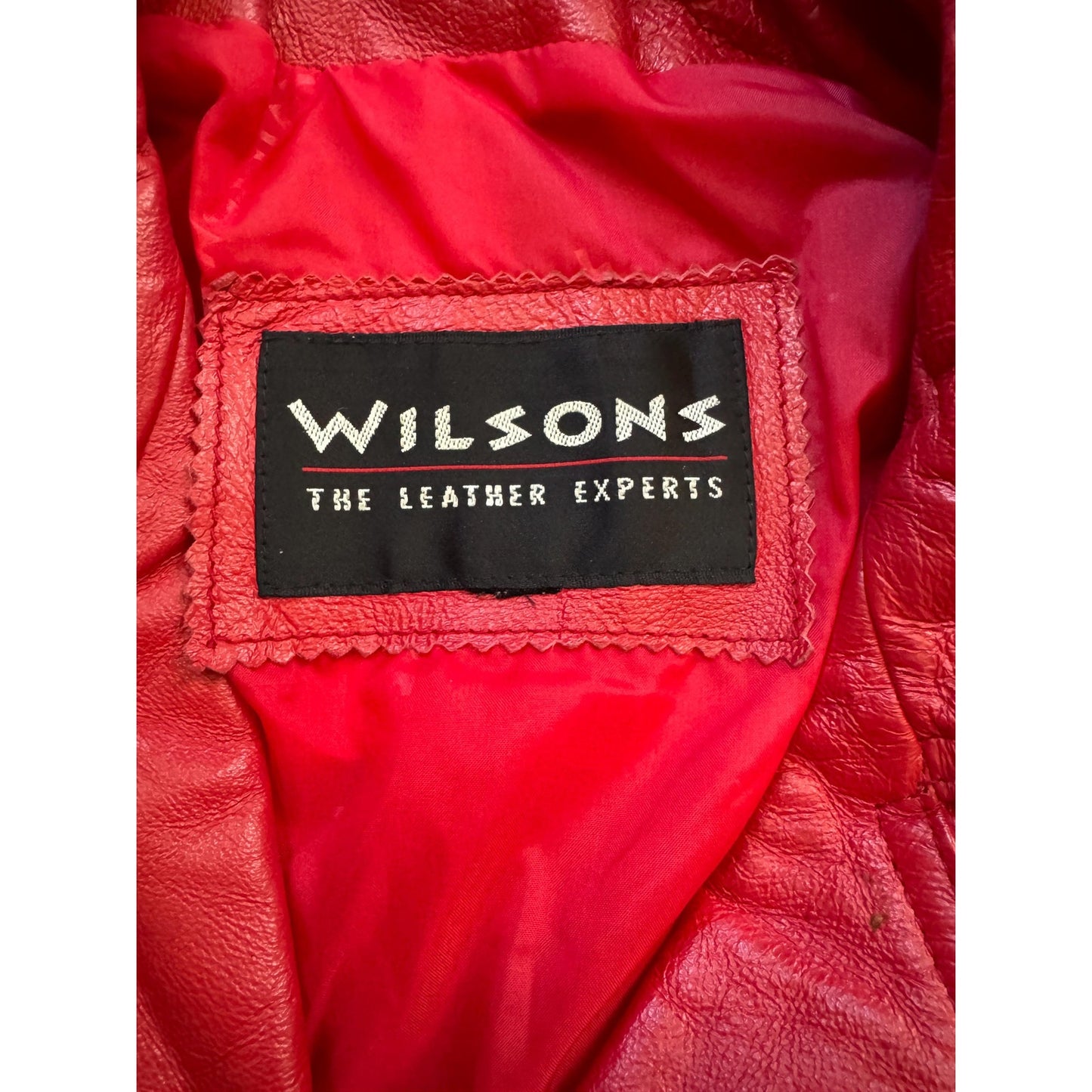 Red Leather Women's Jacket, Size L/ XL
