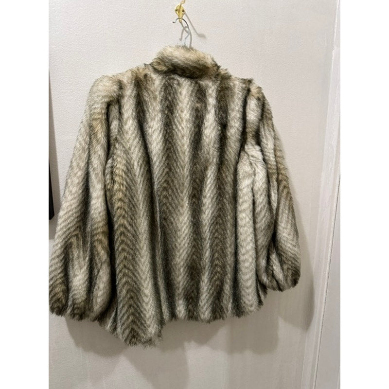 woman's faux fur