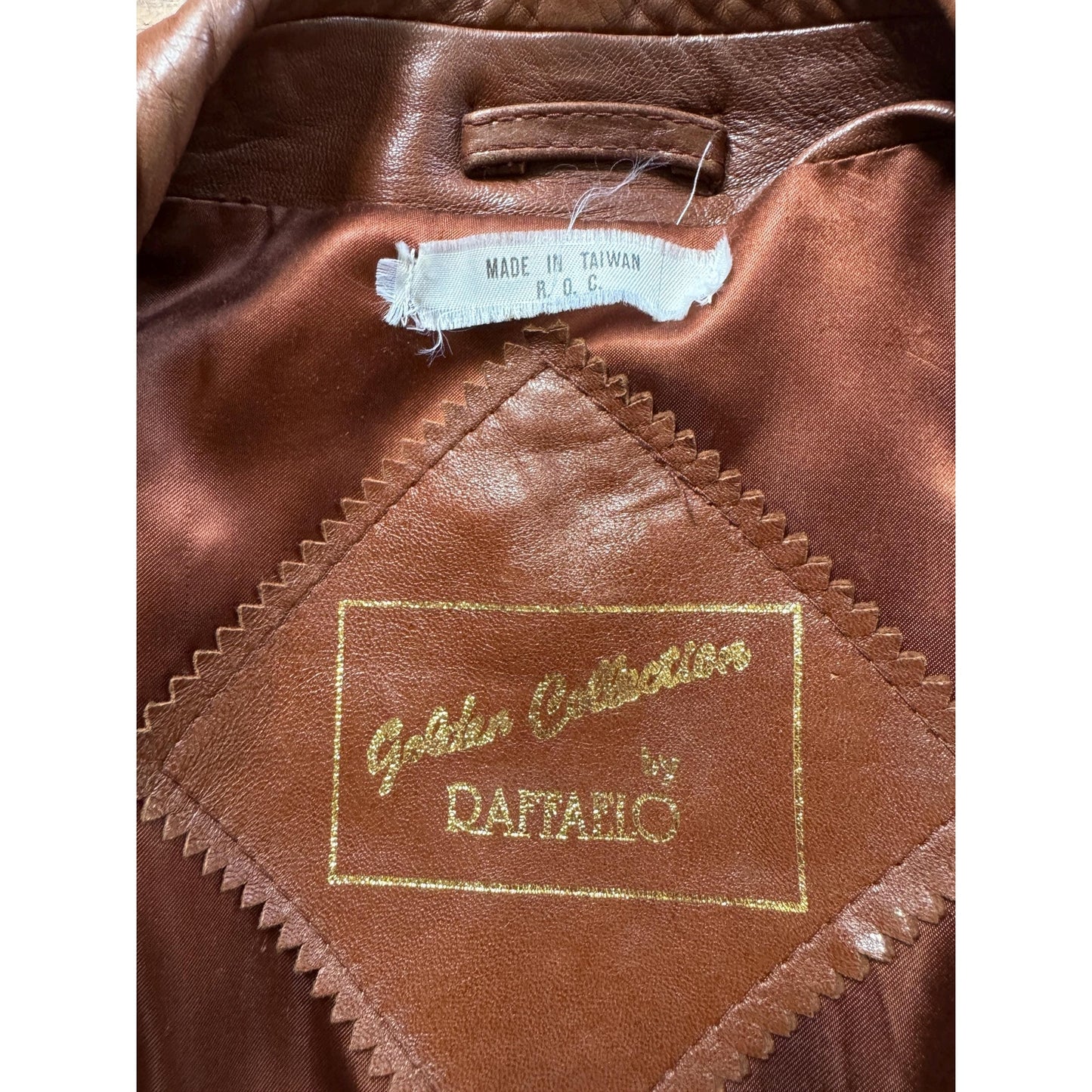 Men's Brown Vintage Leather Jacket, X-Large, 44