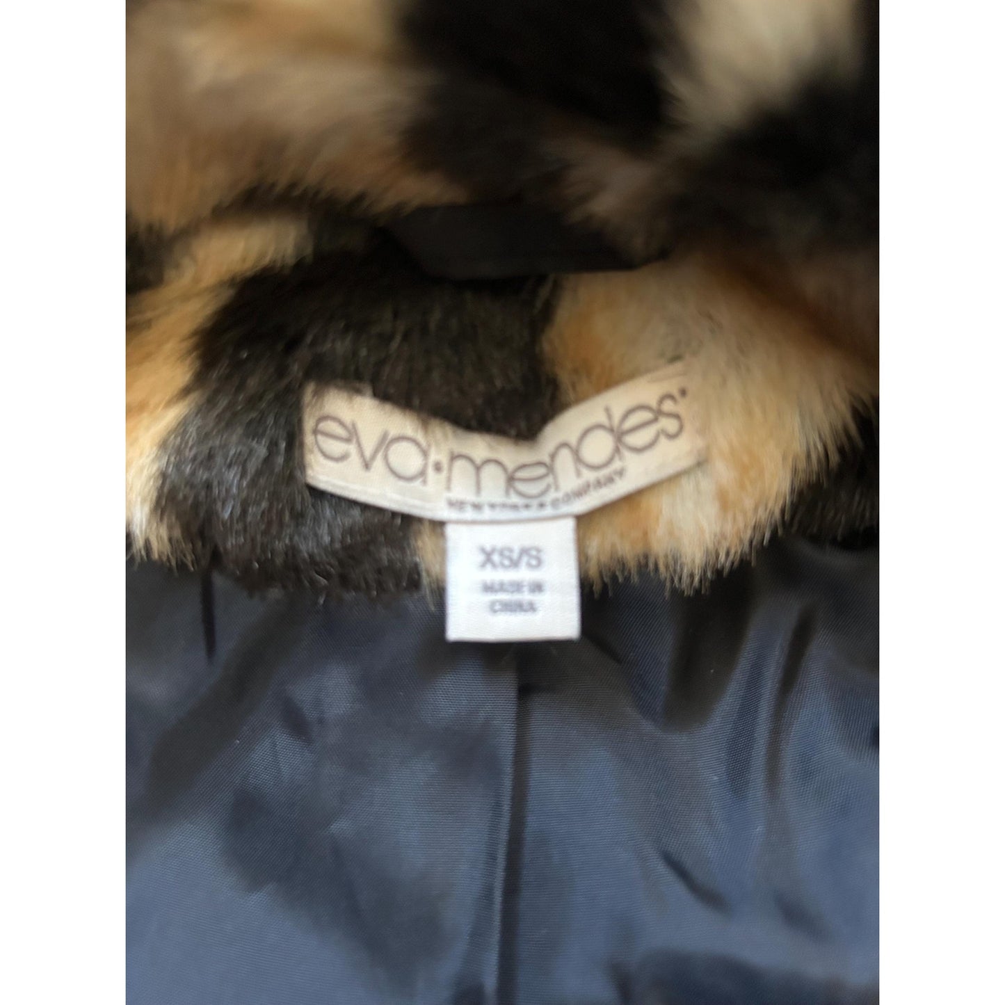 Leopard Print Faux Fur Coat, S