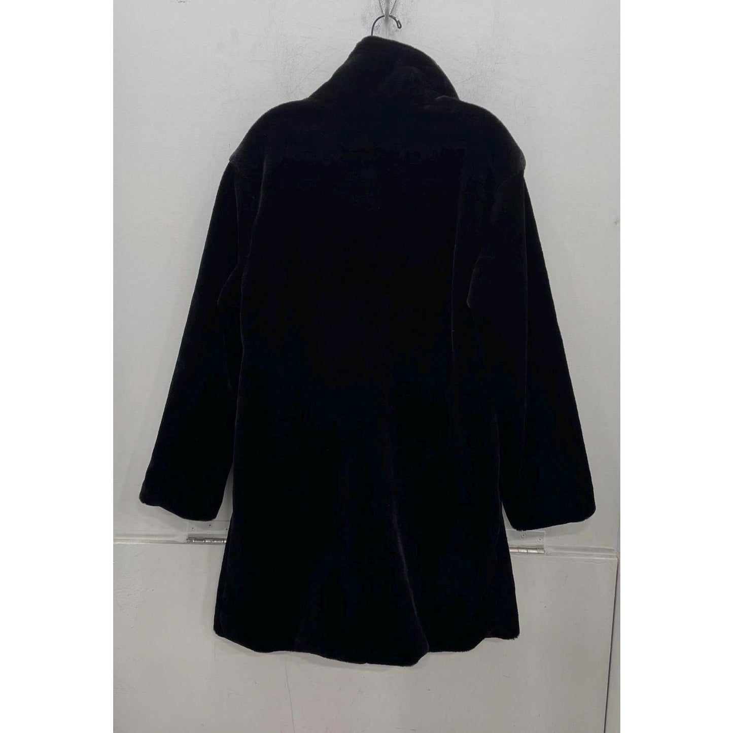Women's Black Faux Fur Coat, M, New Steve Madden