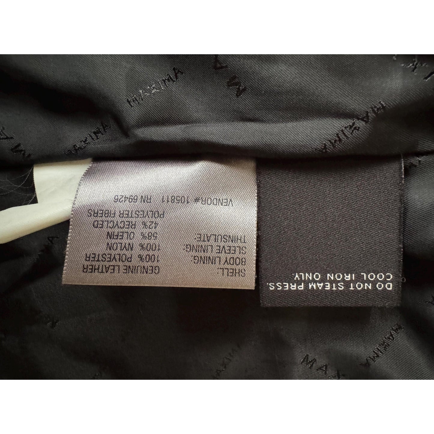 Black Leather Women's Blazer, Size L