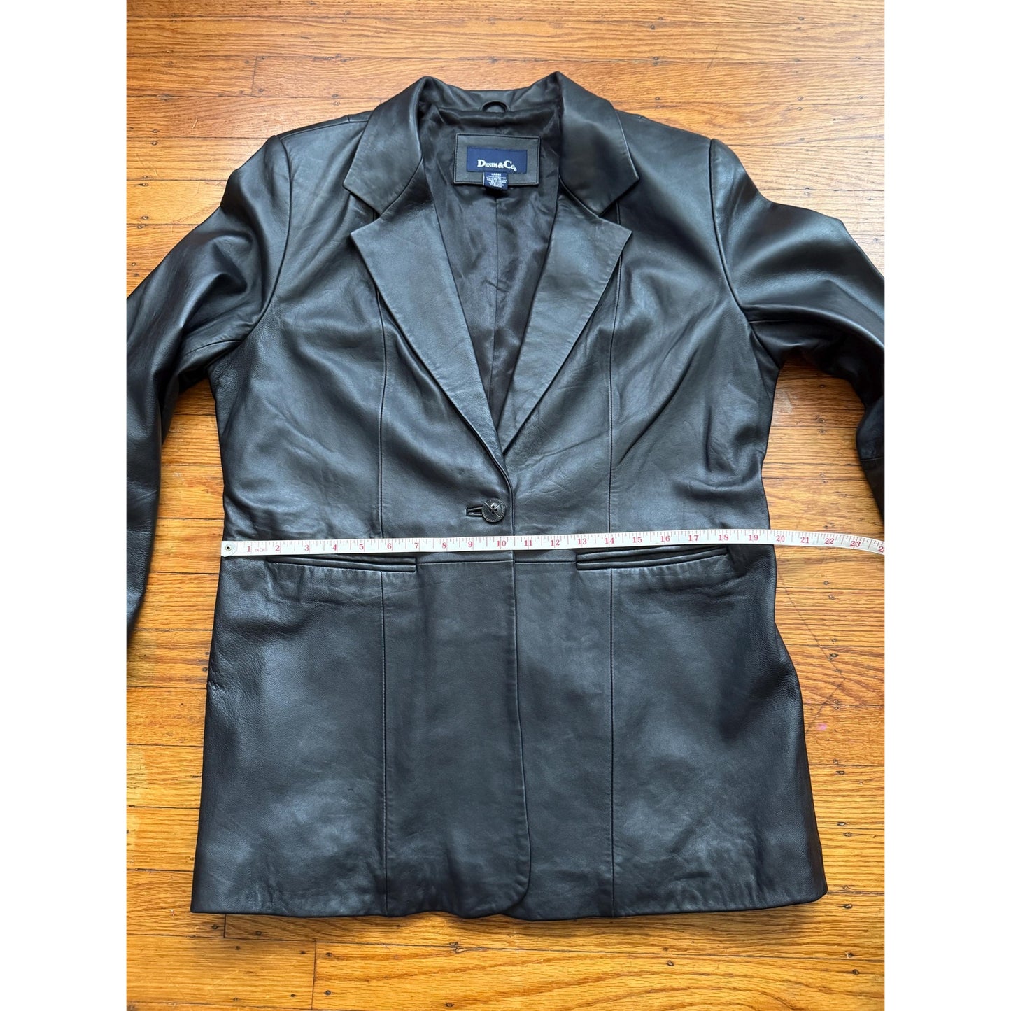 Men's Leather Blazer Jacket, Large