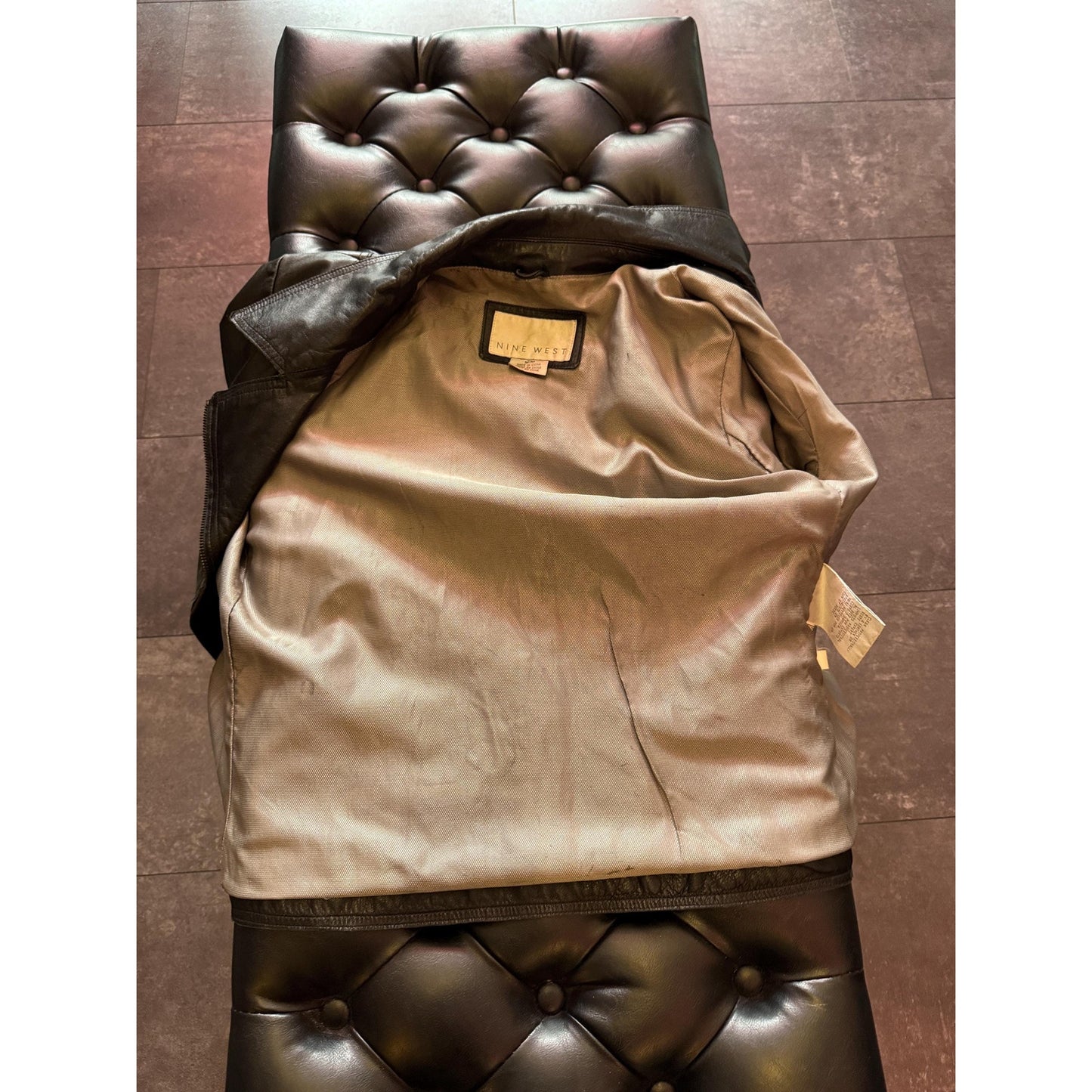 Women's Leather Motorcycle Jacket, Medium