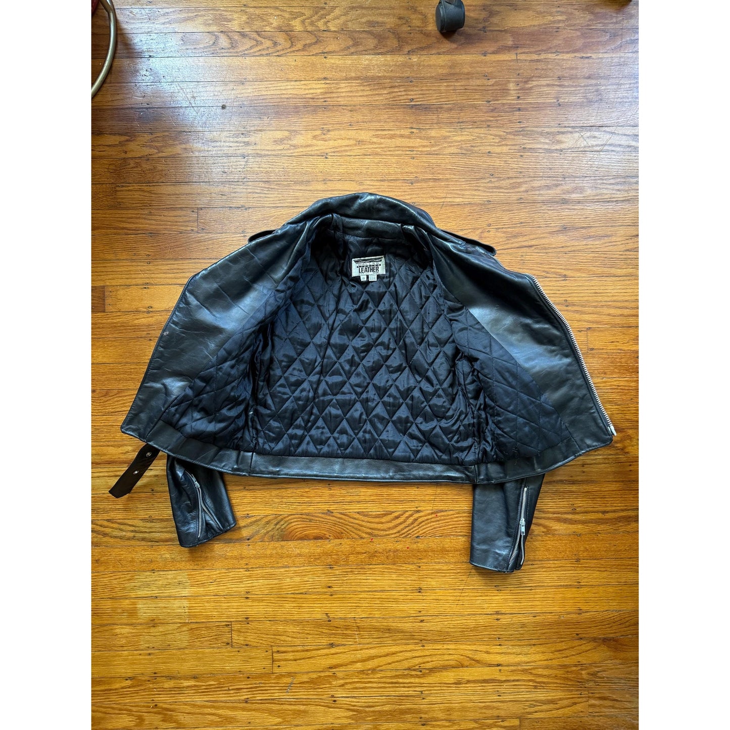 Women's Leather Motorcycle Jacket, M/ US 8