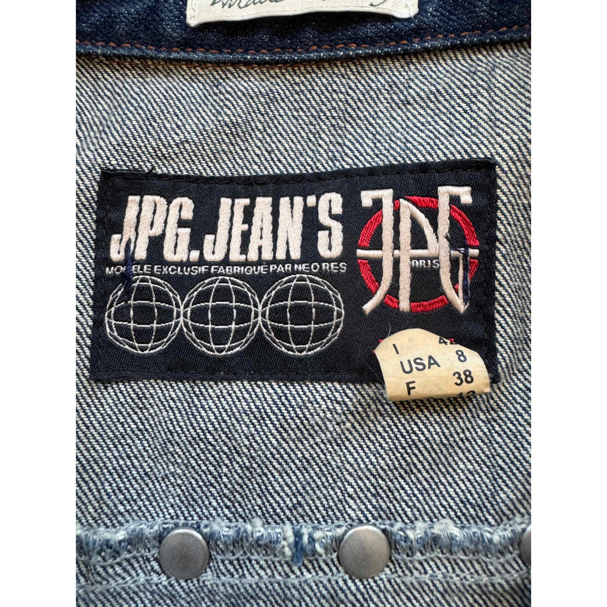 Jean Paul Gaultier (JPG Jeans) Studded Denim jacket Size M/8