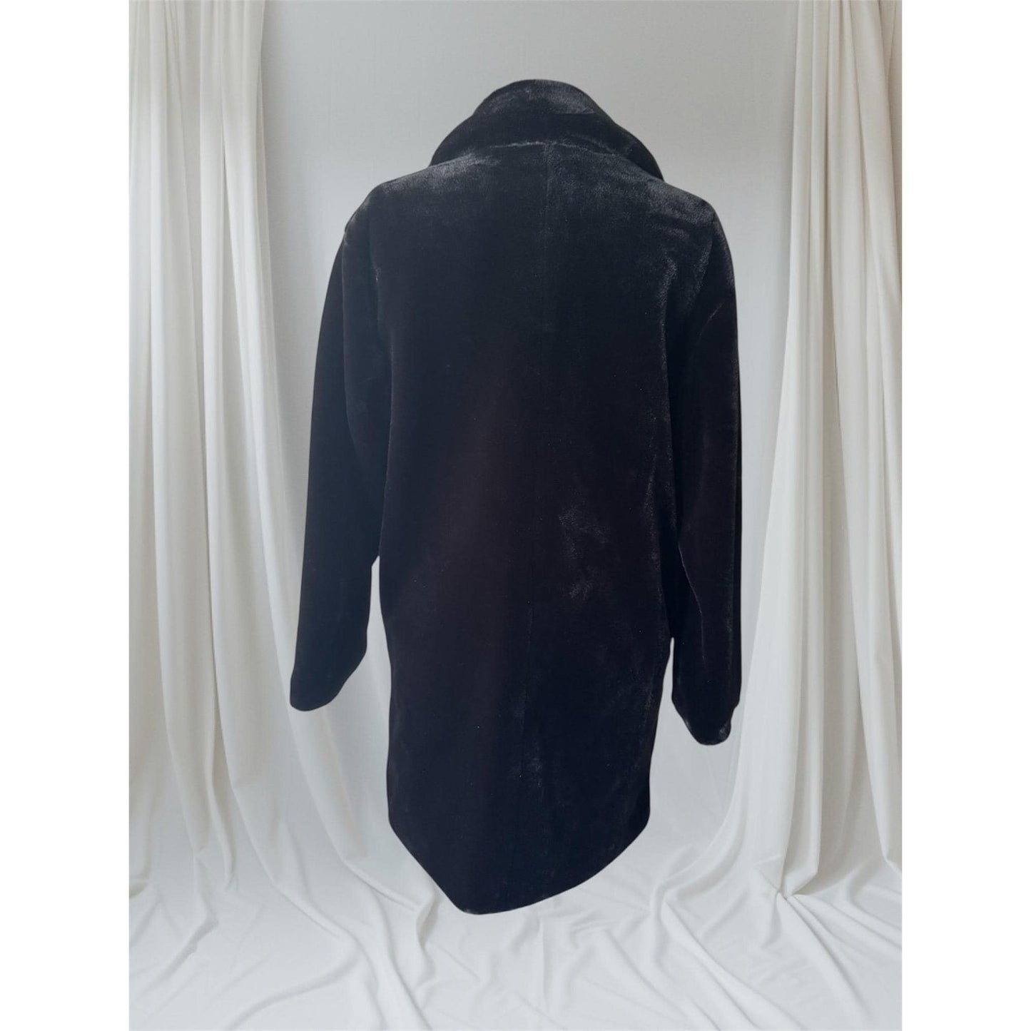 Women's Black Faux Fur Coat, M, New Steve Madden