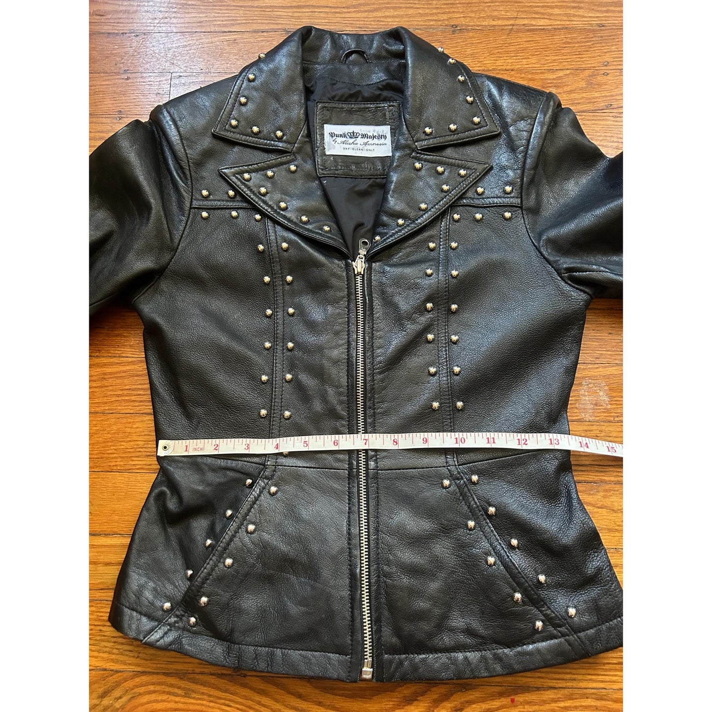 Women's Studded Leather Jacket, XS