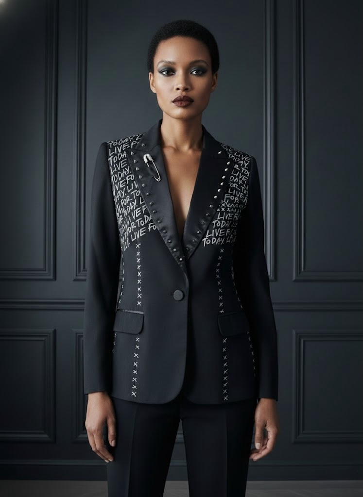 Women’s Punk Suit Jacket – Live For Today – L US10